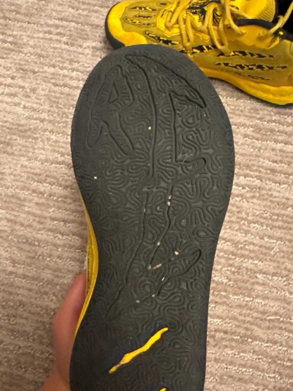 Puma Kids Yellow and Black Athletic Sneakers